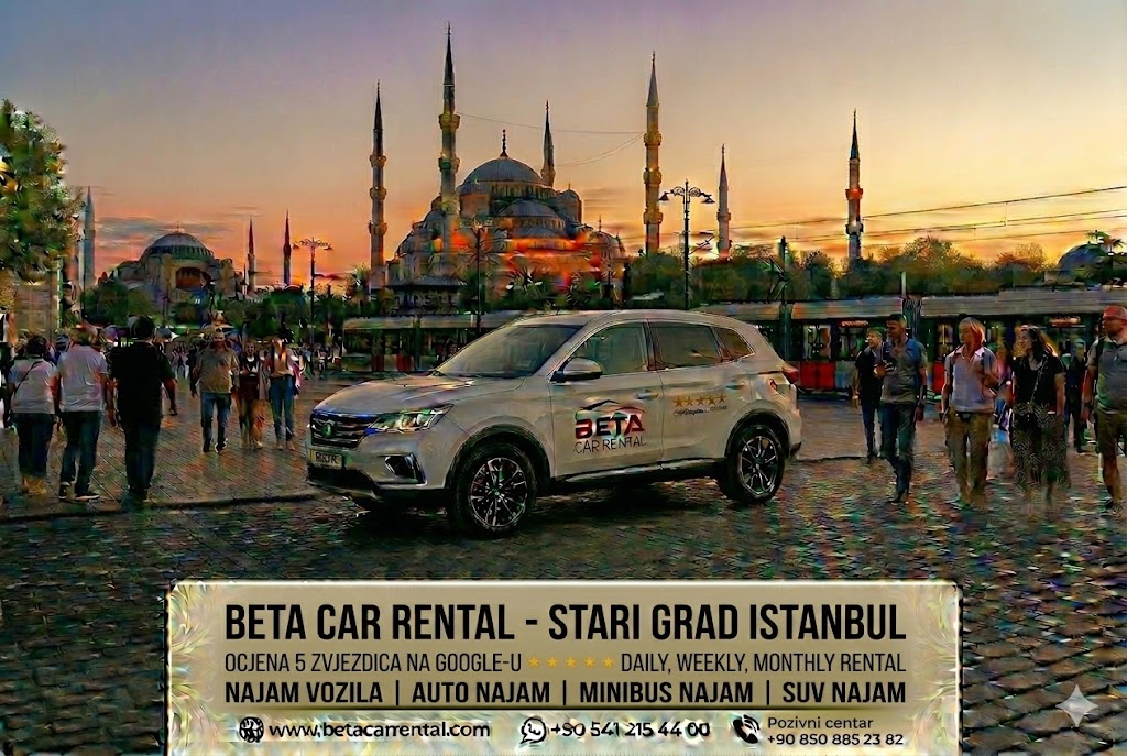 DNEVNI TJEDNI I MJESECNI NAJAM AUTOMOBILA U ISTANBULU S BETA CAR RENTALOM
