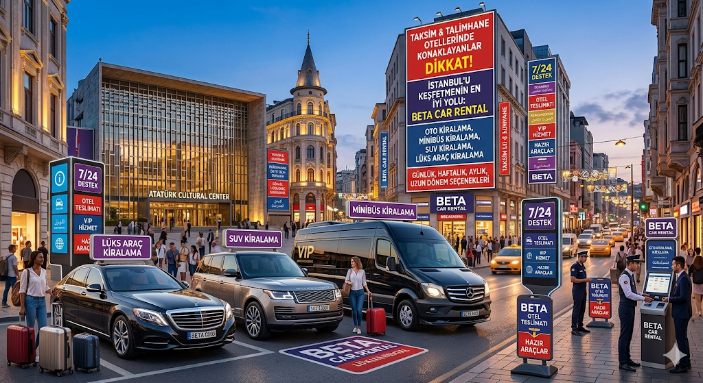 TAKSIM VE TALIMHANE KALBINDE OZGURLUGU YAKALAYIN BETA CAR RENTAL OTO KIRALAMA ILE SEHRE HUKMEDIN