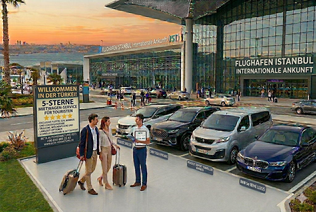 MIETWAGEN AM FLUGHAFEN ISTANBUL 5 STERNE KOMFORT MIT BETA CAR RENTAL AUTOVERMIETUNG