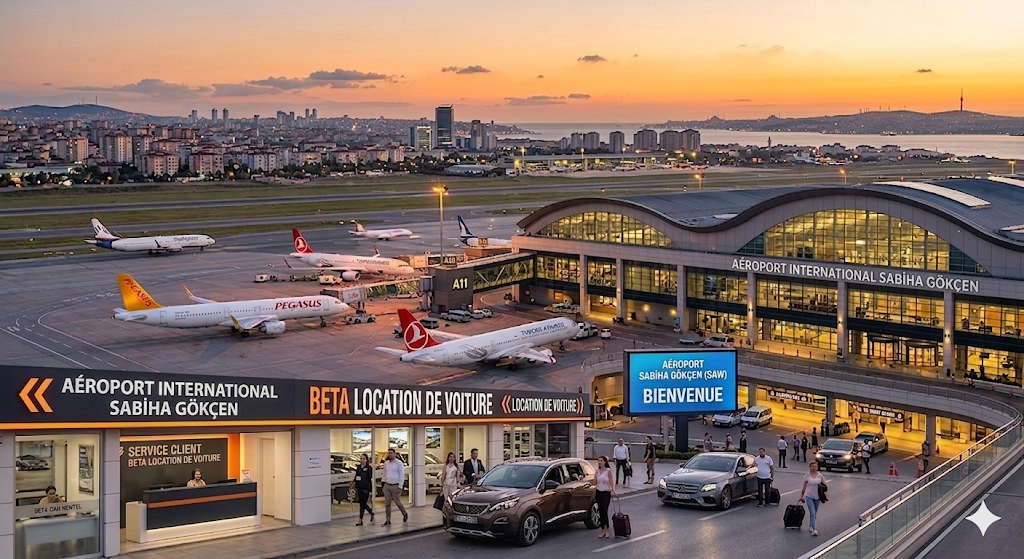 LOCATION DE VOITURE A SABIHA GOKCEN AIRPORT AVEC CASH DEPOSIT ET PAIEMENT EN ESPECES BETA CAR