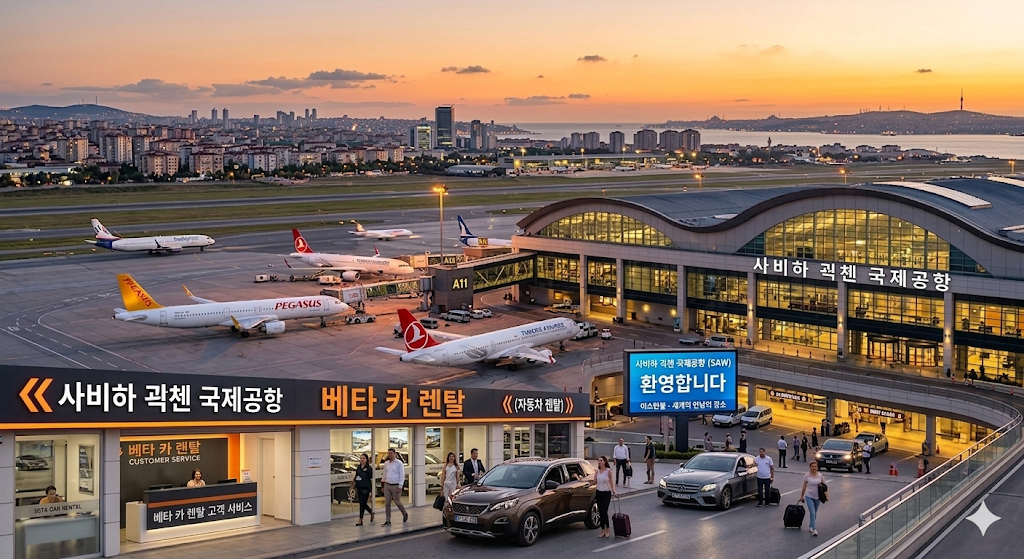 사비하 괴크첸 공항에서 현금 보증금 및 현금 결제로 차량을 렌트하세요 베타 렌터카