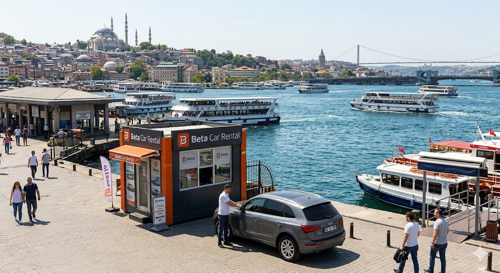 BOGAZ VE KARAKOY HOTELLERINDE BETA CAR RENTAL DAN LUKS OTO KIRALAMA SECENEKLERI 