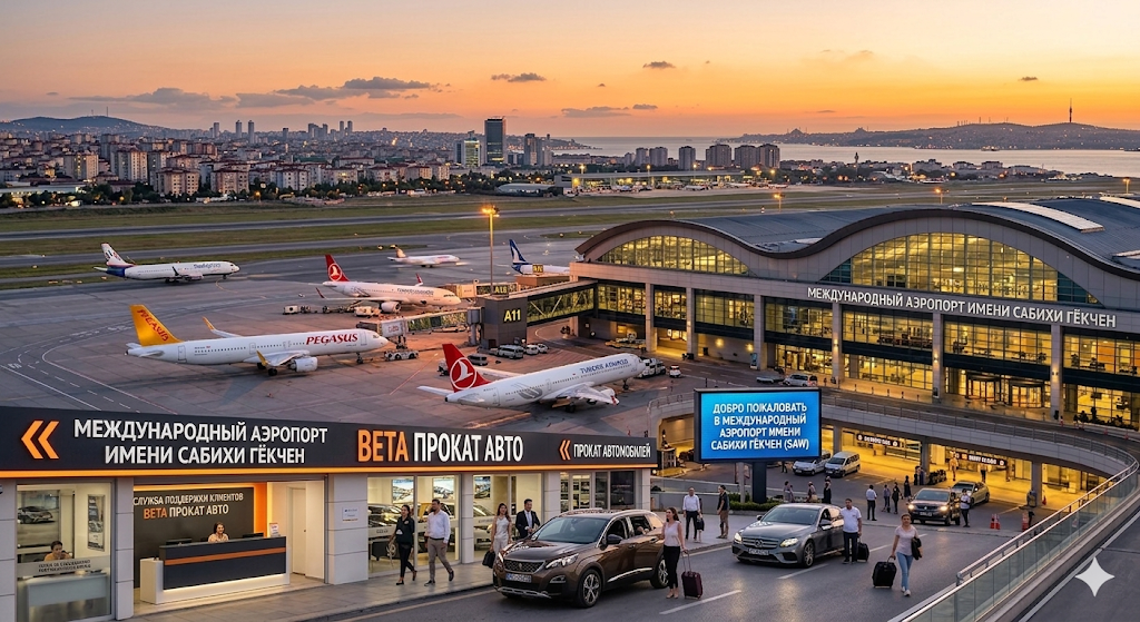 АРЕНДА АВТО В АЭРОПОРТУ САБИХА ГEКЧЕН ПРИВИЛЕГИРОВАННОЕ ПУТЕШЕСТВИЕ С BETA CAR RENTAL