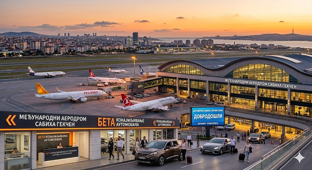 БЕТА ИЗНАЈМЉИВАЊЕ АУТОМОБИЛА НА АЕРОДРОМУ САБИХА ГОКЦЕН